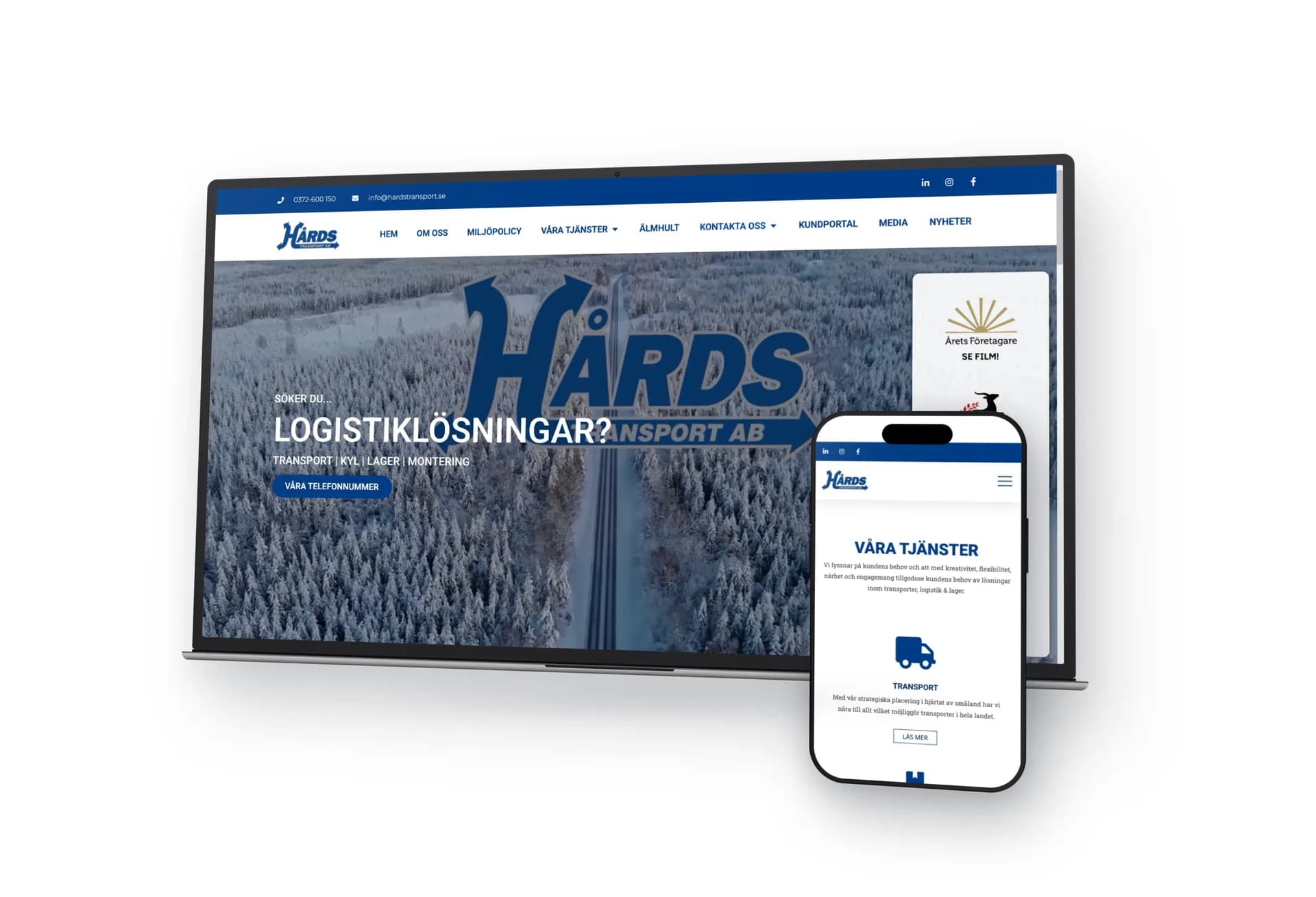 Hårds Transport: Webb, SEO, Sociala medier av JT Media